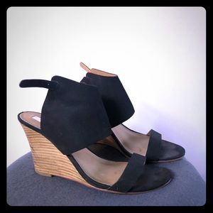 Black Suede Wedges